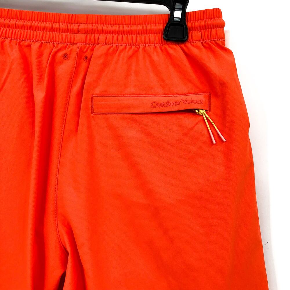 OUTDOOR VOICES Men's SolarCool 7" Beach Short XS Hibiscus Orange Mesh Liner NWT - Picture 7 of 9